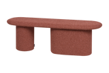 Banc Rull bouclé rouge brique