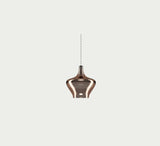 Suspension Nostalgia medium chrome et bronze - ambiance