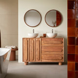 Olga - Meuble de salle de bain en acacia massif 120cm