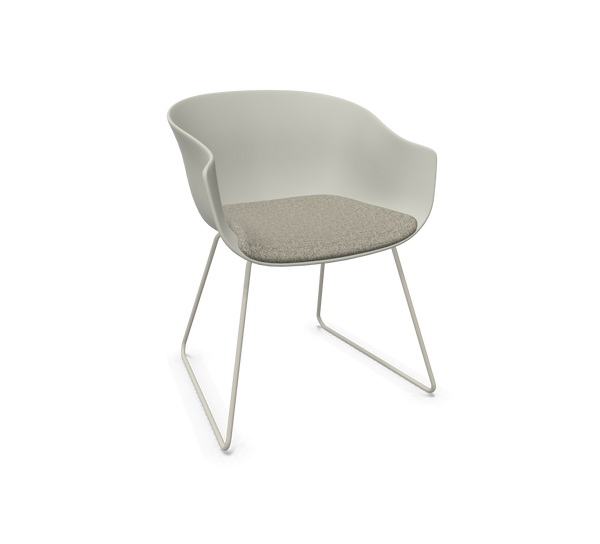 Chaise luge Bai - Epoxy Silk, PP Silk — Coussin C 61104 Beige Melange