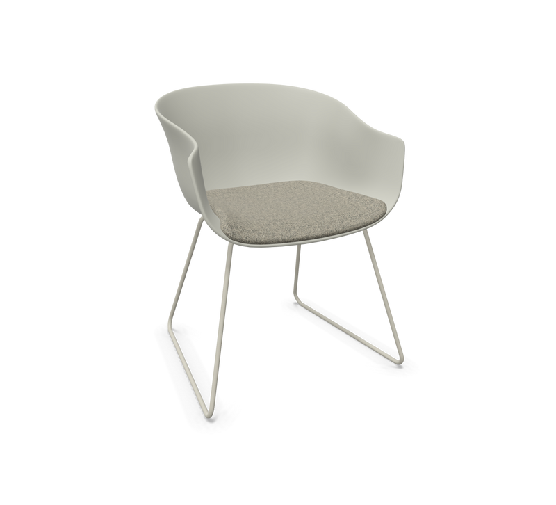 Chaise luge Bai - Epoxy Silk, PP Silk — Coussin C 61104 Beige Melange