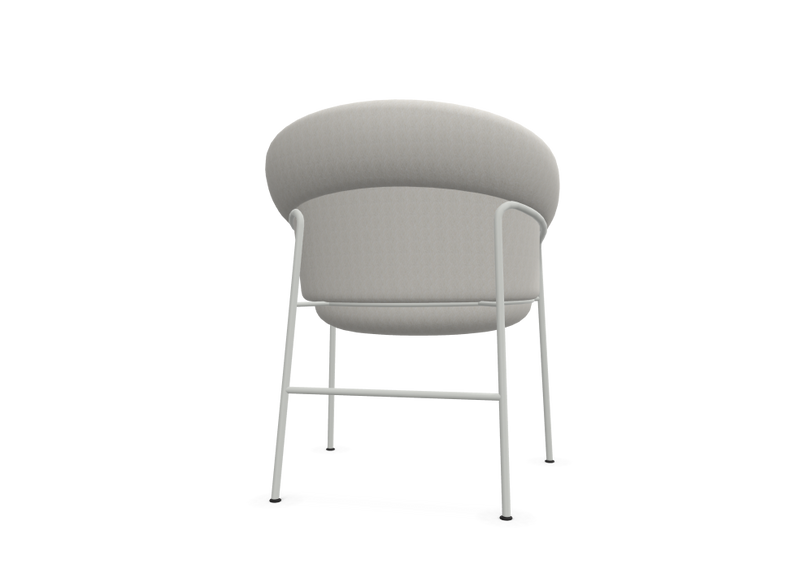 Chaise Ginger - 4 pattes — K Bouclè 01, White, Patins feutre