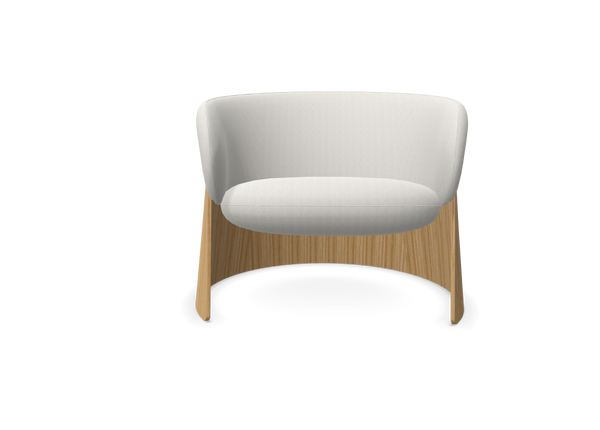 Fauteuil Ginger Lounge — K Bouclè 01, Chêne natural