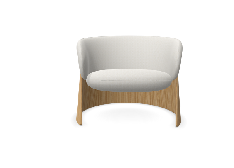 Fauteuil Ginger Lounge — K Bouclè 01, Chêne natural