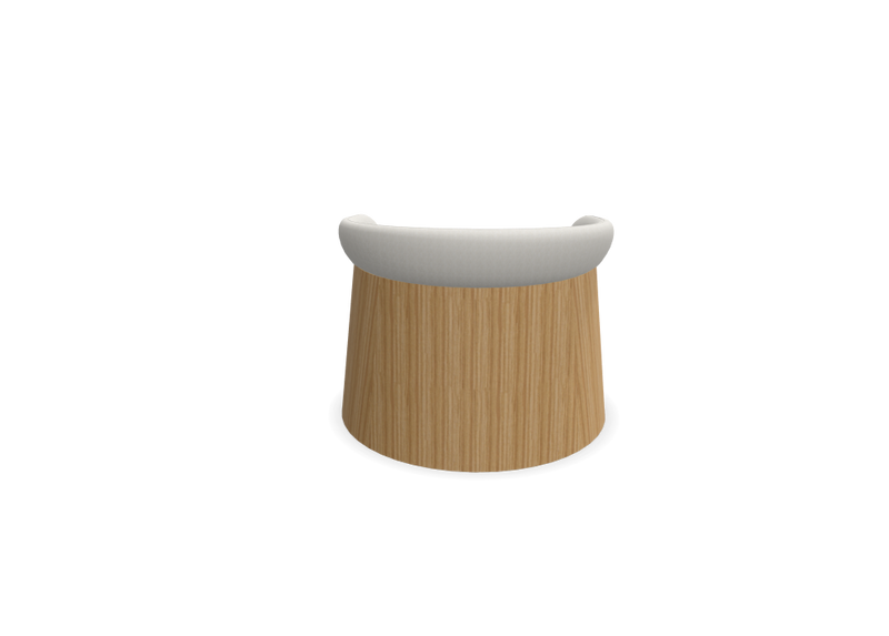 Fauteuil Ginger Lounge — K Bouclè 01, Chêne natural