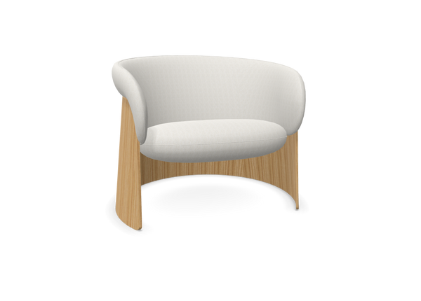 Fauteuil Ginger Lounge — K Bouclè 01, Chêne natural