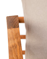 Fauteuil d'extérieur Strauss — Teck & Oléfine Naturel