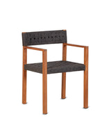 Chaise d'extérieur Cora Naturel — Teck & corde noir