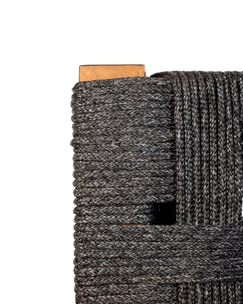 Chaise d'extérieur Cora Naturel — Teck & corde noir