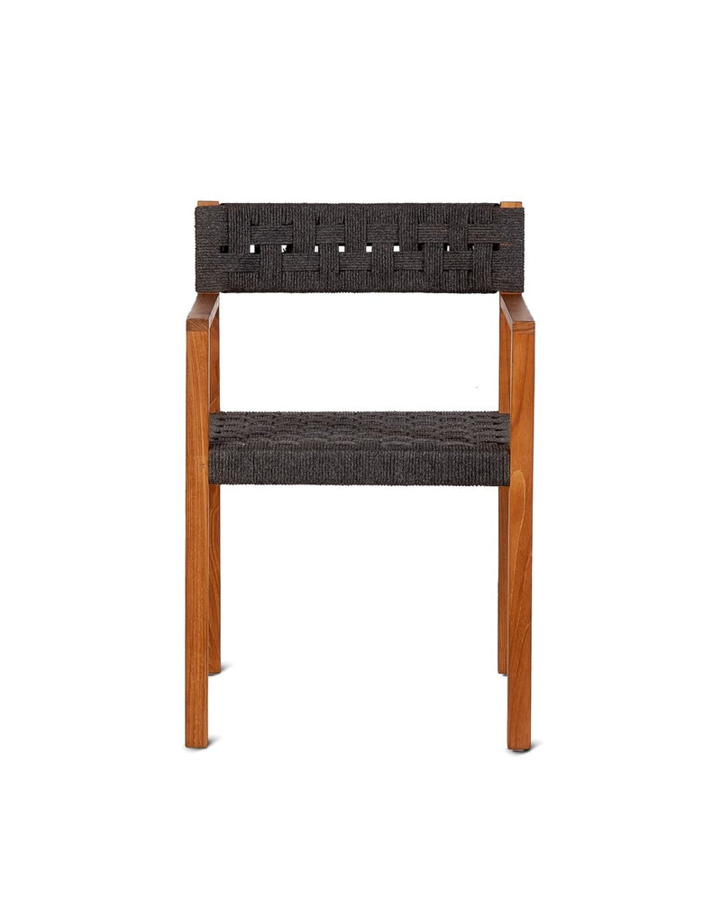 Chaise d'extérieur Cora Naturel — Teck & corde noir