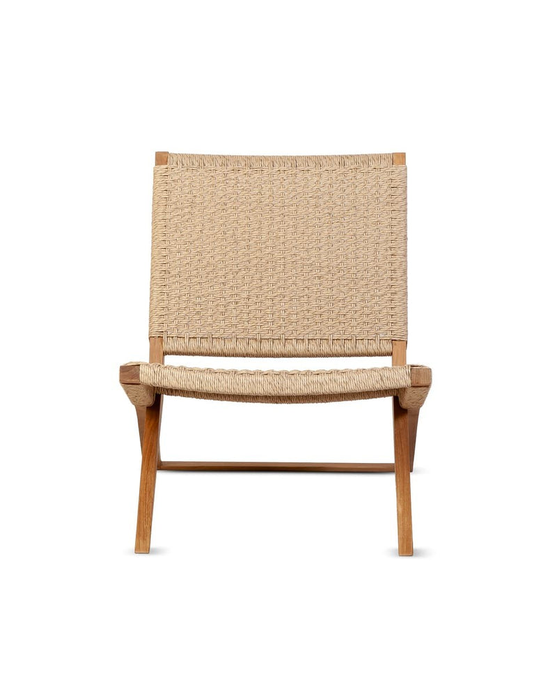Chaise longue d'extérieur Lawit — Teck naturel