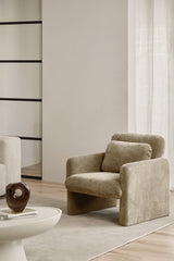 Fauteuil Jeison chenille vert sauge — vue d'ensemble du pack de 2