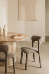 Chaises BRUSEL Tissu Gris Taupe