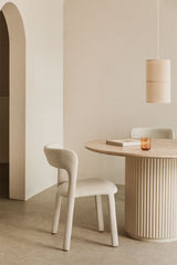Chaises BRUSEL Tissu Blanc Cassé