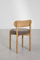Chaises Bianca chêne naturel bouclé brun blé (lot de 4)