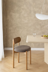 Chaises Bianca chêne naturel bouclé brun blé (lot de 4)