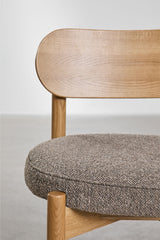 Chaises Bianca chêne naturel bouclé brun blé (lot de 4)