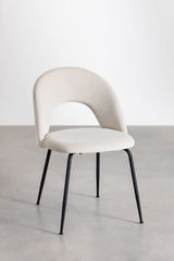 Chaises Glorys - Noir / Velours Beige Crème