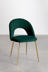 Chaises Glorys - Doré / Velours Vert Jungle
