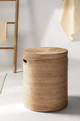 Panier à linge rond en rotin Guacui - vue principale