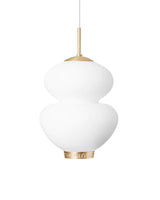 Suspension Peanut — Blanc & Laiton