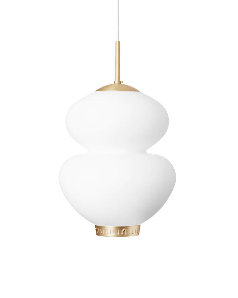 Suspension Peanut — Blanc & Laiton