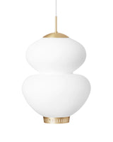 Suspension Peanut — Blanc & Laiton