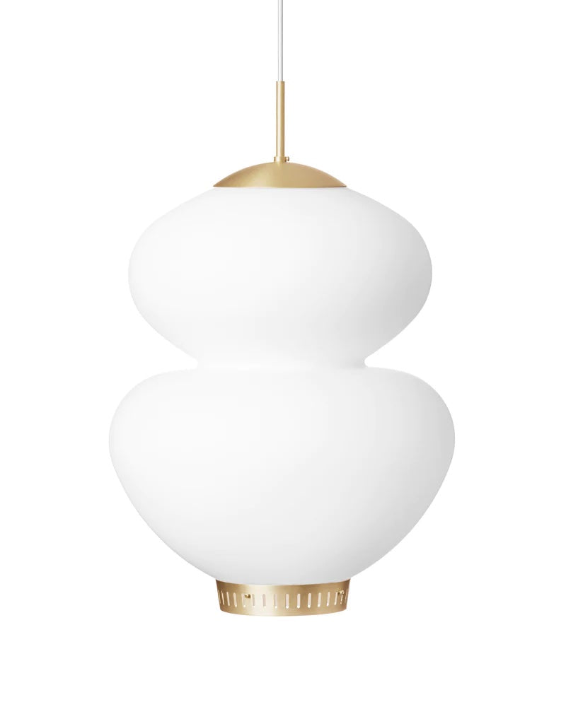 Suspension Peanut — Blanc & Laiton