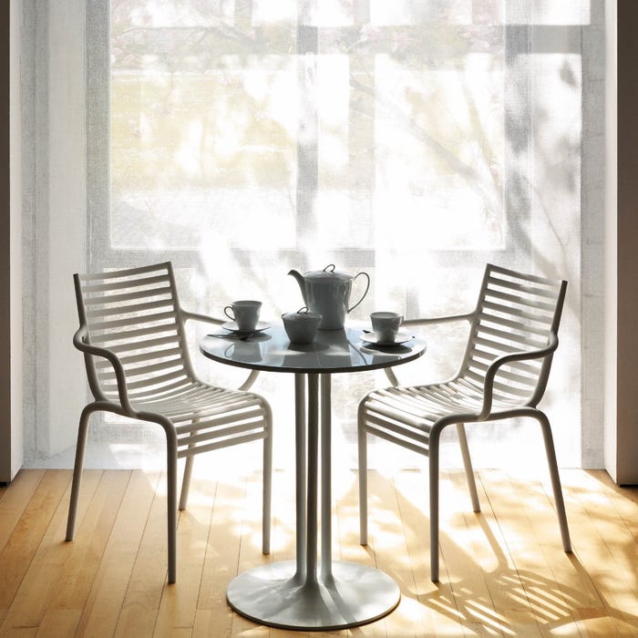 Chaise Pip-e avec accoudoirs — White