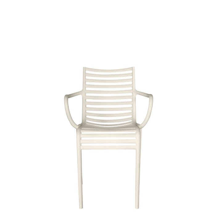 Chaise Pip-e avec accoudoirs — White