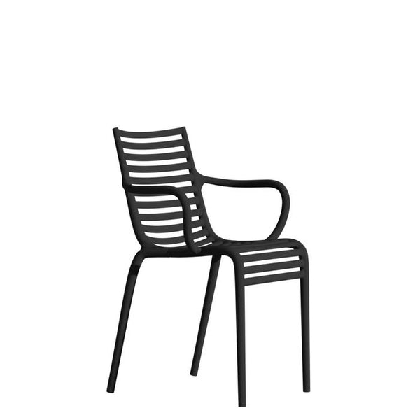 Chaise Pip-e avec accoudoirs — Dark grey