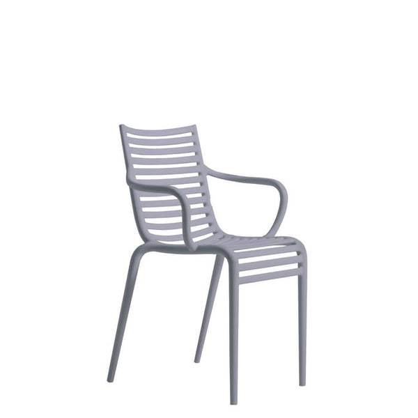 Chaise Pip-e avec accoudoirs — Lavender grey