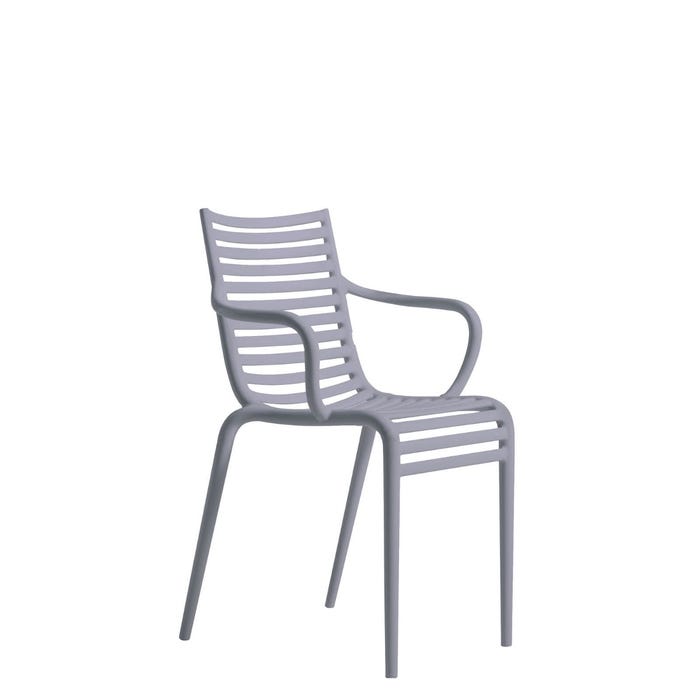 Chaise Pip-e avec accoudoirs — Lavender grey