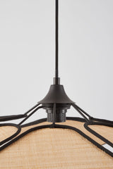 Benavid Raphia Naturel - Noir - allumee