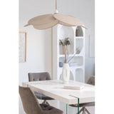 Suspension Okai en coton blanc cassé, forme de fleur, vue générale