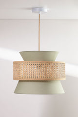 Suspension en rotin Yereh Vert Olive