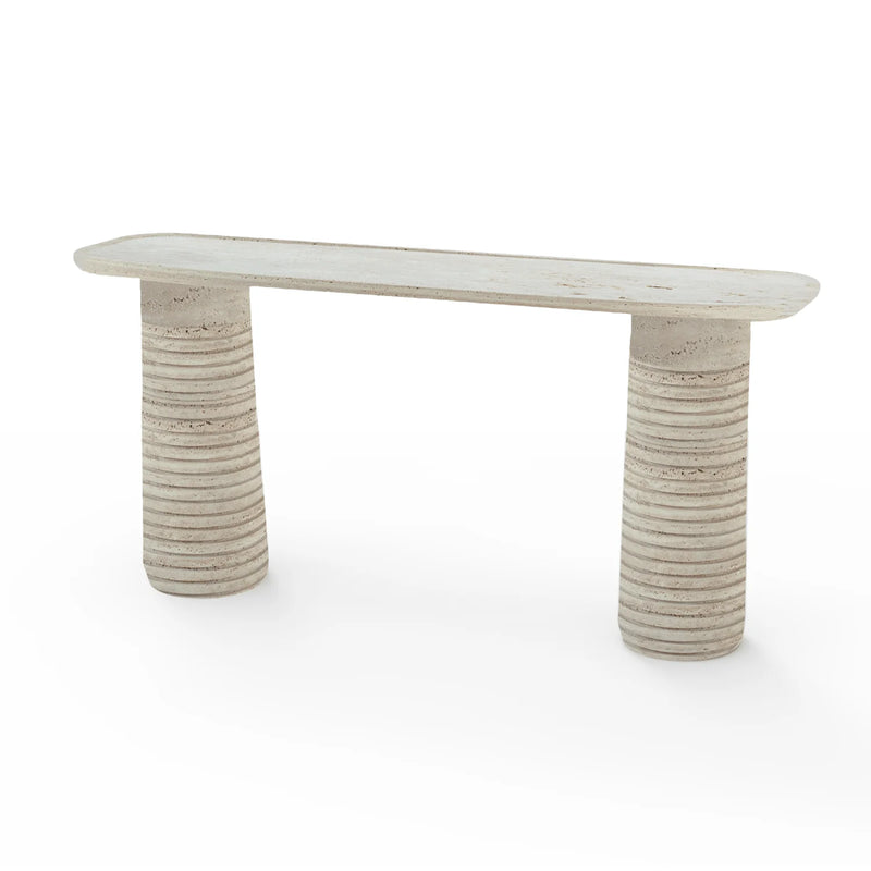 Console Poppy — travertino
