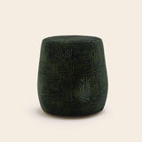 Pouf LEAH klark bleu nuit et vert olive, vue d'ambiance