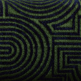 Pouf LEAH klark bleu nuit et vert olive, vue de dessus