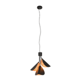Suspension Lys Forestier, bois noir 50cm