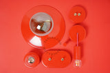 Plafonnier rouge Zangra - vue de détail couleur rouge