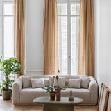 Rideau Carlina sable & bourdon noir