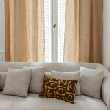 Rideau Carlina sable & bourdon noir
