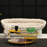 Table basse Sangaku — Yellow/texture anti-atlas