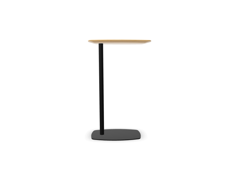 Table d'appoint Lan — Chêne naturel & Métal noir