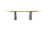 Table Essens - piétement ovale G49 — Plateau chêne 260x120