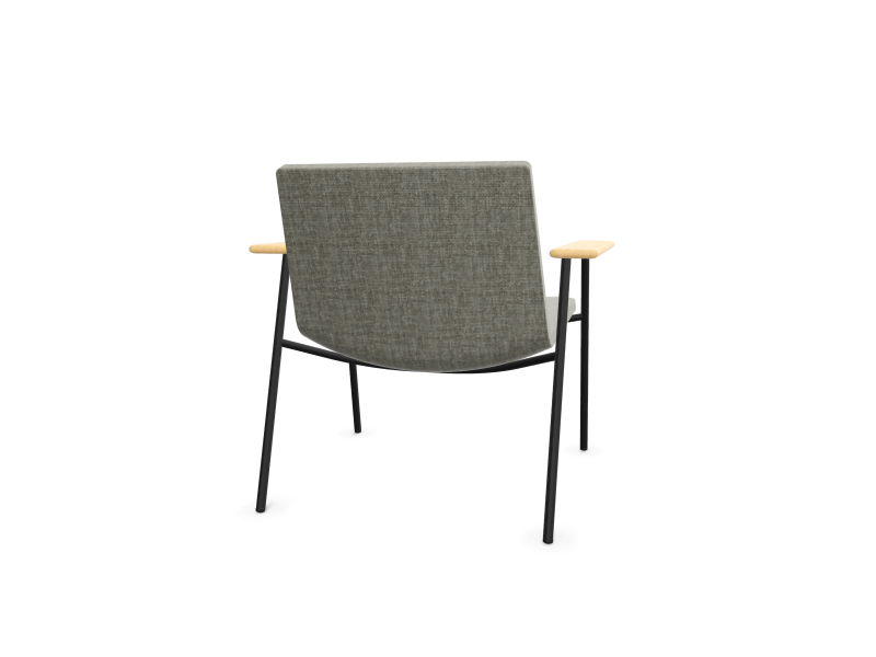 Fauteuil Xail dossier bas 4 pieds accoudoirs naturel - standard — Medley 60003 (G3) & M1
