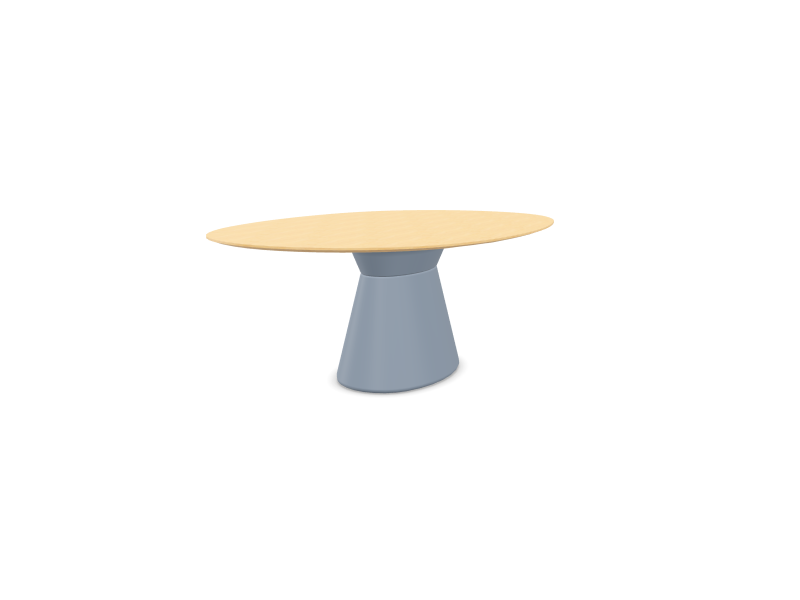 Table Essens - piétement elliptique B44 — Plateau 220x140 chêne clair