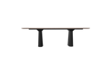 Table Essens - piétement oval B00 — Plateau chêne teinté noyé 260x120