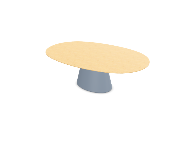 Table Essens - piétement elliptique B44 — Plateau 220x140 chêne clair